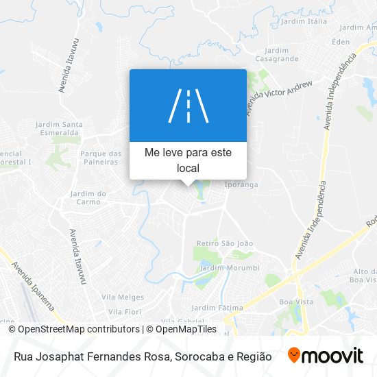 Rua Josaphat Fernandes Rosa mapa