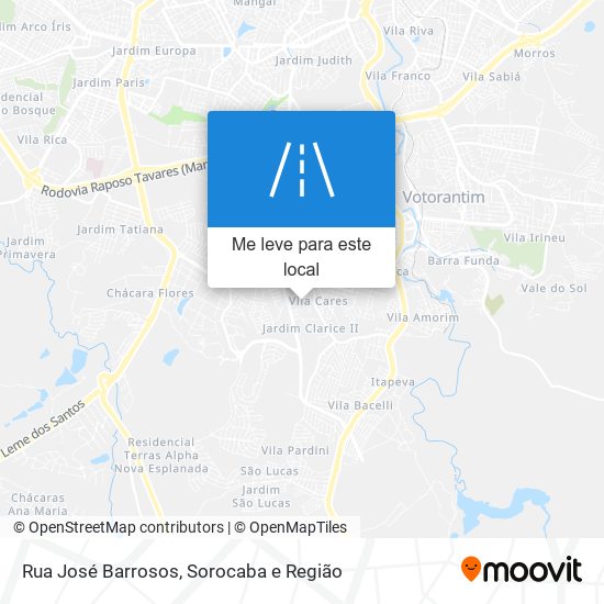 Rua José Barrosos mapa