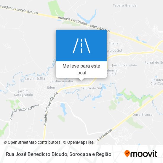 Rua José Benedicto Bicudo mapa