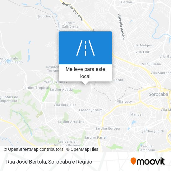 Rua José Bertola mapa