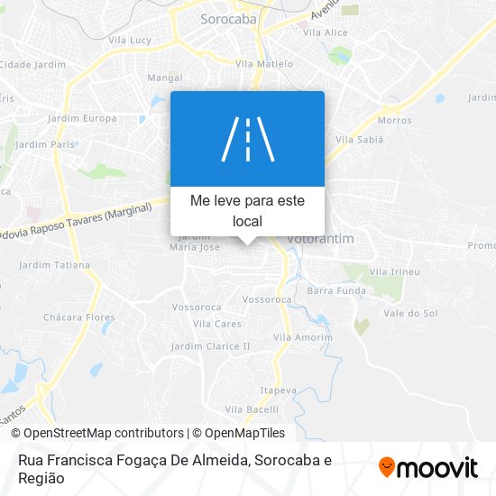 Rua Francisca Fogaça De Almeida mapa