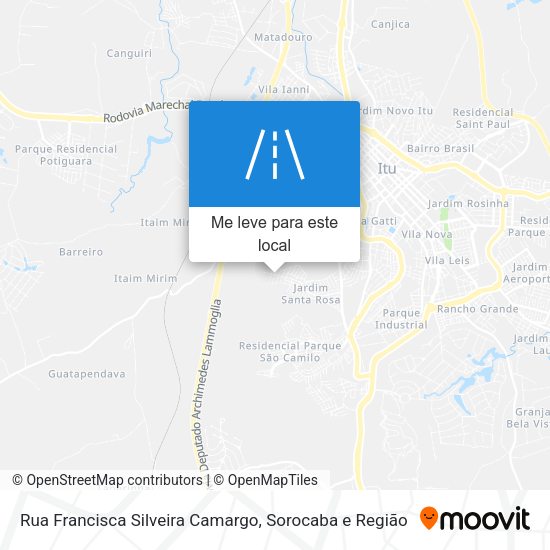 Rua Francisca Silveira Camargo mapa