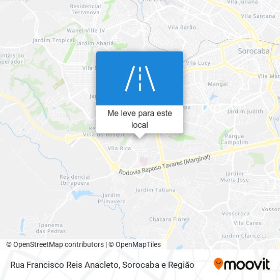 Rua Francisco Reis Anacleto mapa