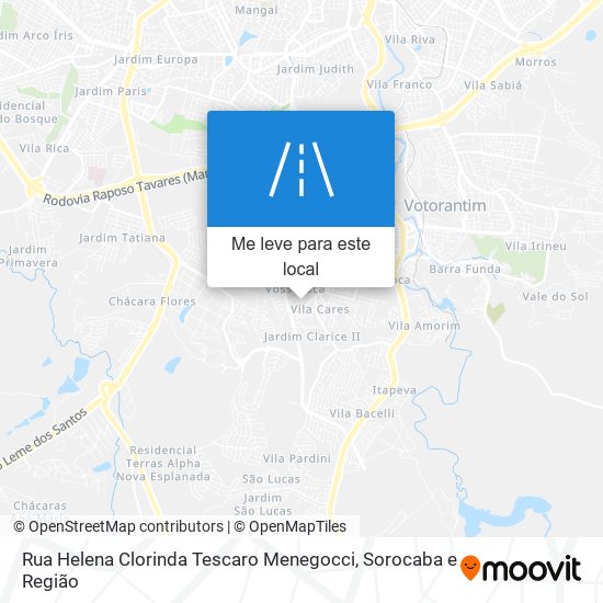 Rua Helena Clorinda Tescaro Menegocci mapa