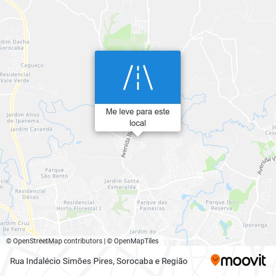 Rua Indalécio Simões Pires mapa