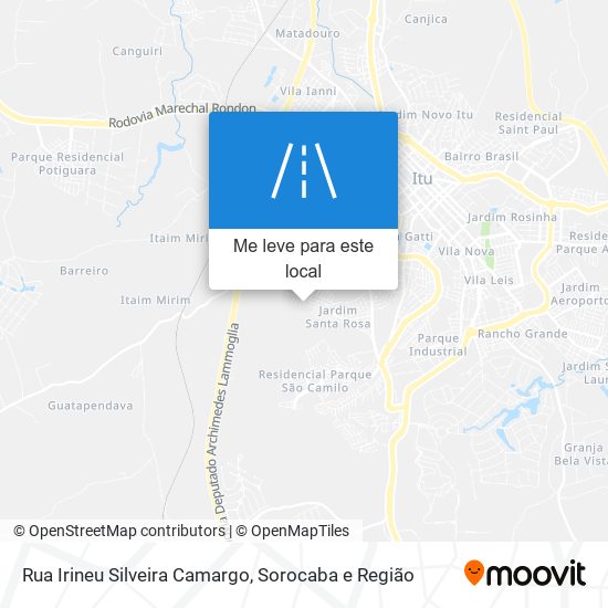 Rua Irineu Silveira Camargo mapa