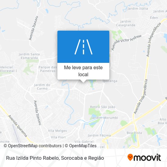 Rua Izilda Pinto Rabelo mapa