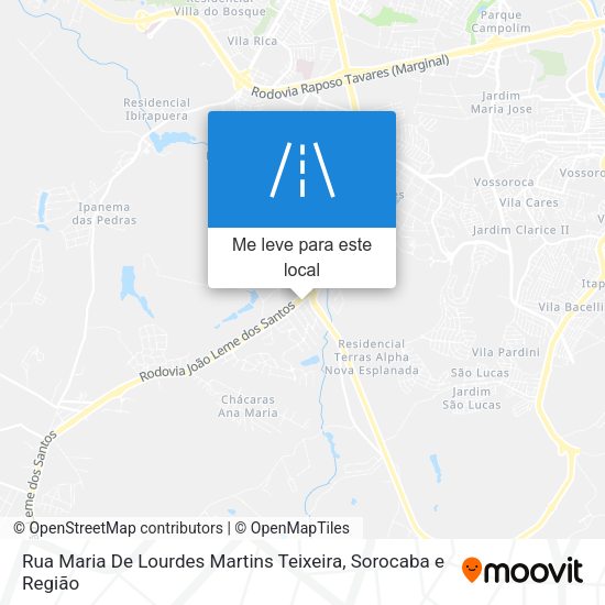 Rua Maria De Lourdes Martins Teixeira mapa