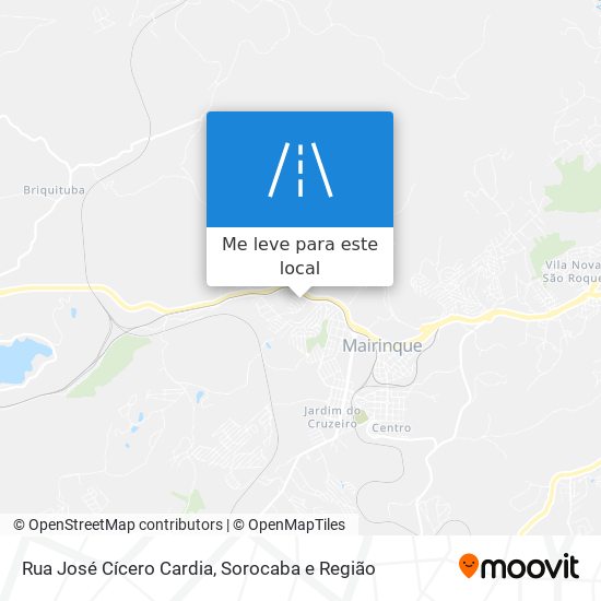 Rua José Cícero Cardia mapa