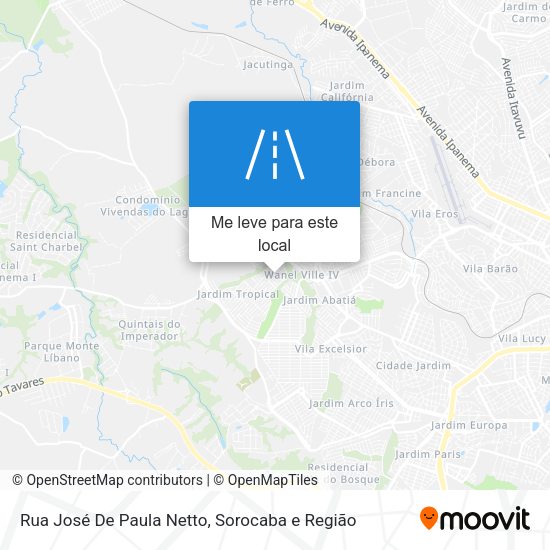Rua José De Paula Netto mapa