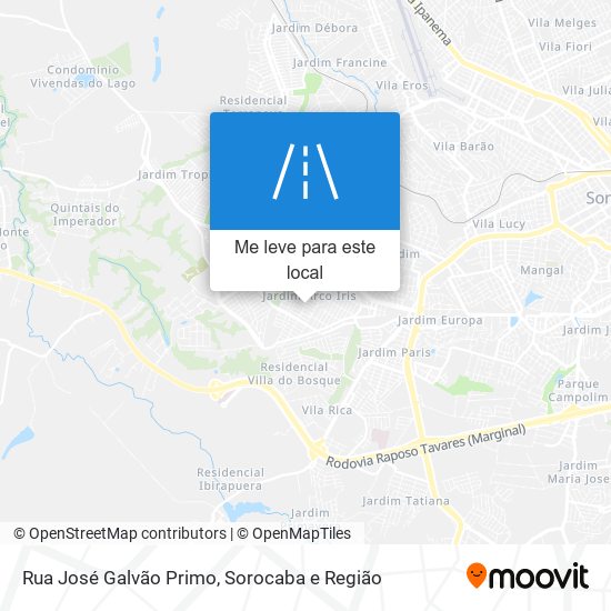 Rua José Galvão Primo mapa