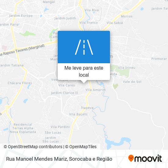 Rua Manoel Mendes Mariz mapa