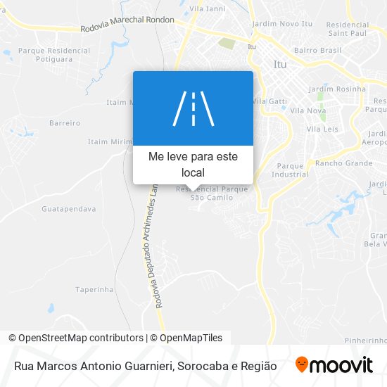 Rua Marcos Antonio Guarnieri mapa