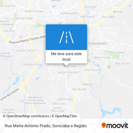 Rua Maria Antônio Prado mapa