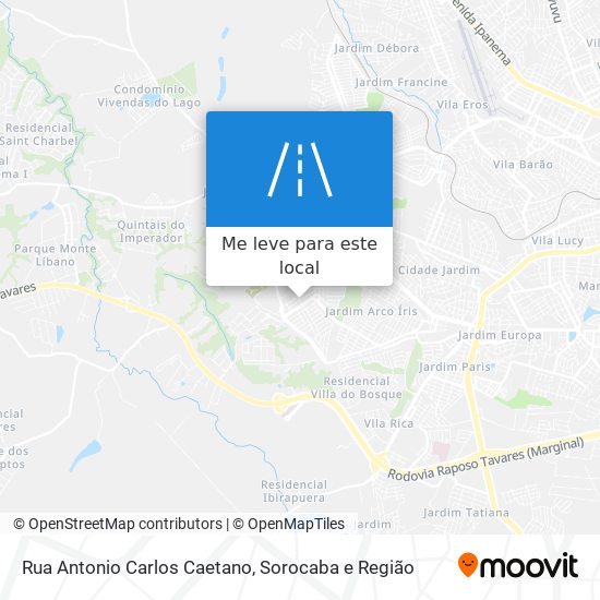 Rua Antonio Carlos Caetano mapa