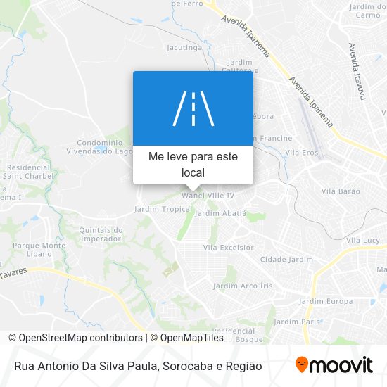 Rua Antonio Da Silva Paula mapa
