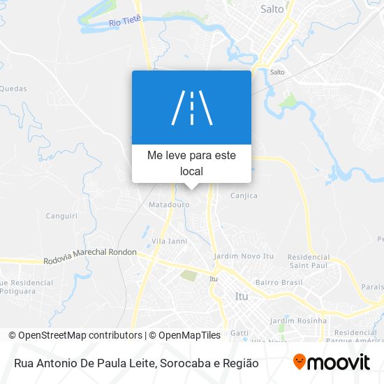 Rua Antonio De Paula Leite mapa