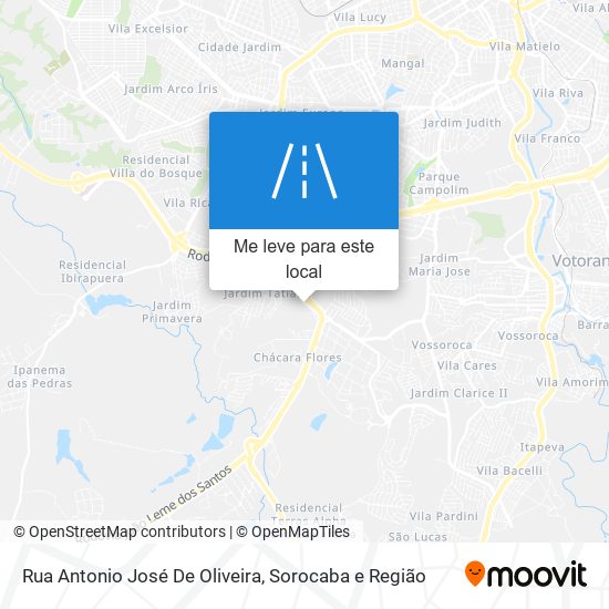 Rua Antonio José De Oliveira mapa