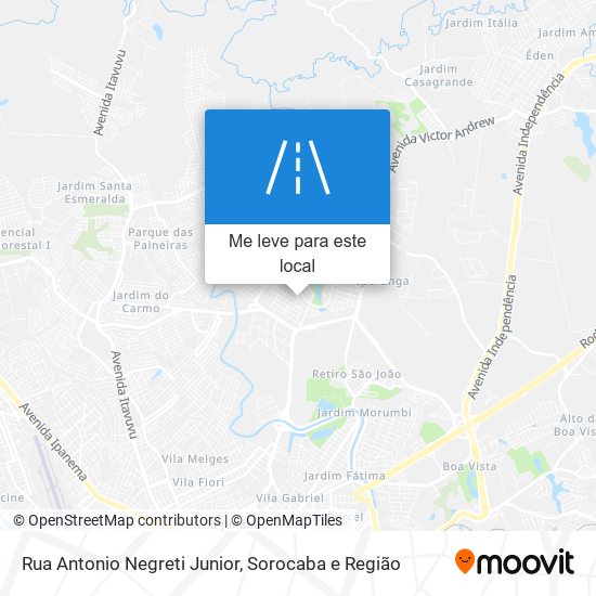 Rua Antonio Negreti Junior mapa