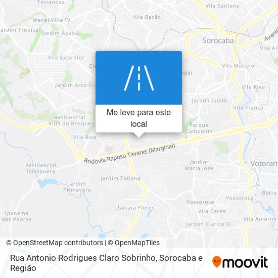 Rua Antonio Rodrigues Claro Sobrinho mapa