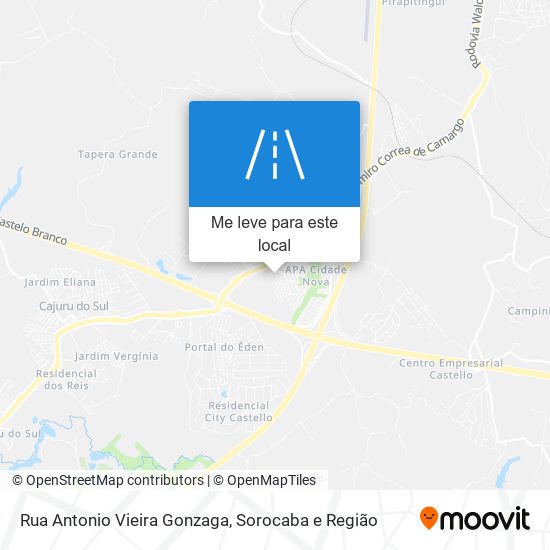 Rua Antonio Vieira Gonzaga mapa