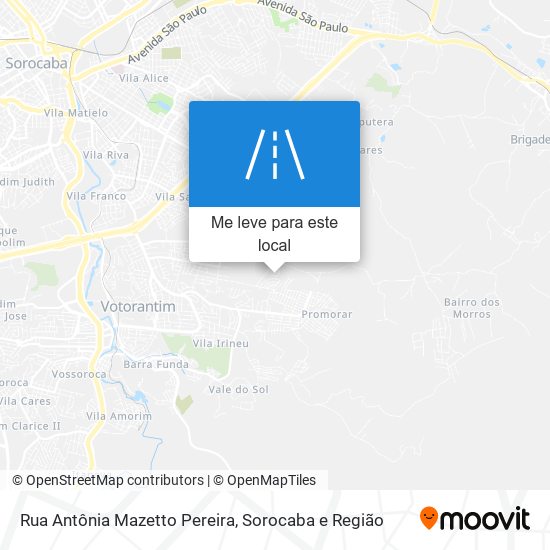 Rua Antônia Mazetto Pereira mapa