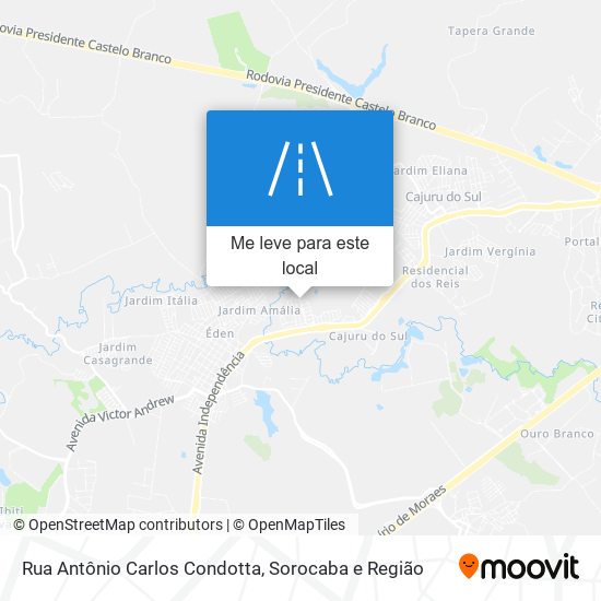 Rua Antônio Carlos Condotta mapa