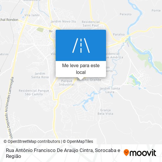 Rua Antônio Francisco De Araújo Cintra mapa