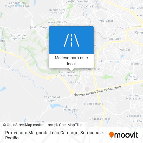 Professora Margarida Leão Camargo mapa