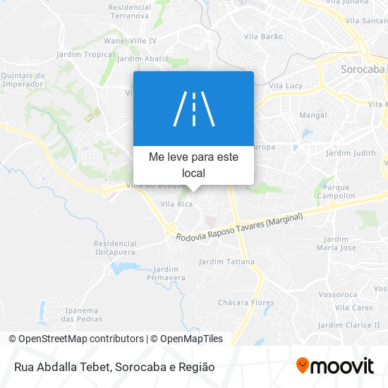 Rua Abdalla Tebet mapa