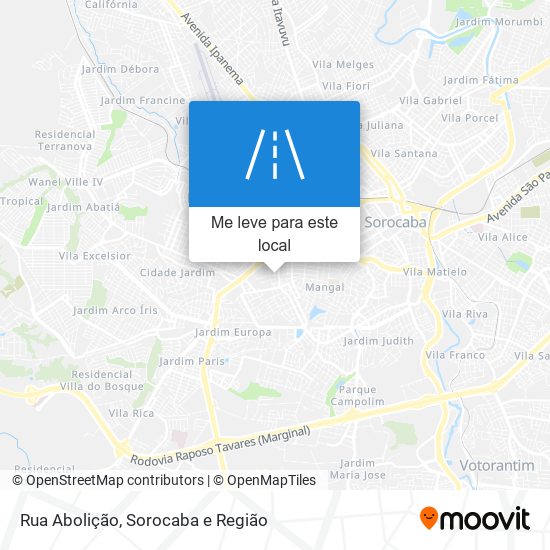 Rua Abolição mapa