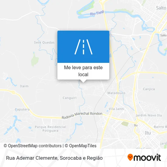 Rua Ademar Clemente mapa