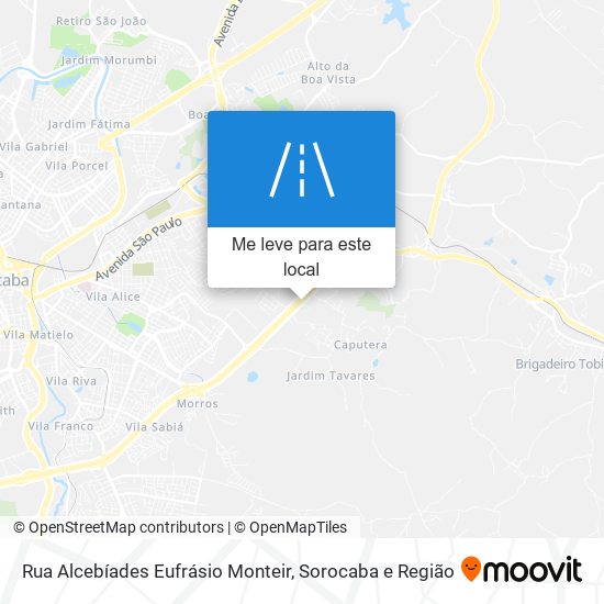 Rua Alcebíades Eufrásio Monteir mapa