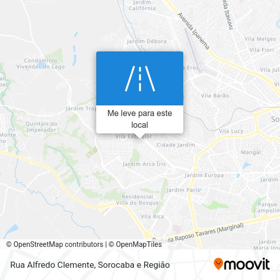 Rua Alfredo Clemente mapa