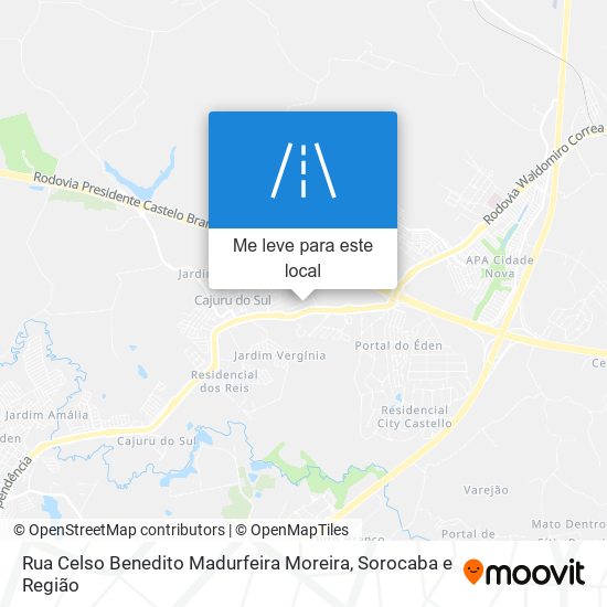 Rua Celso Benedito Madurfeira Moreira mapa