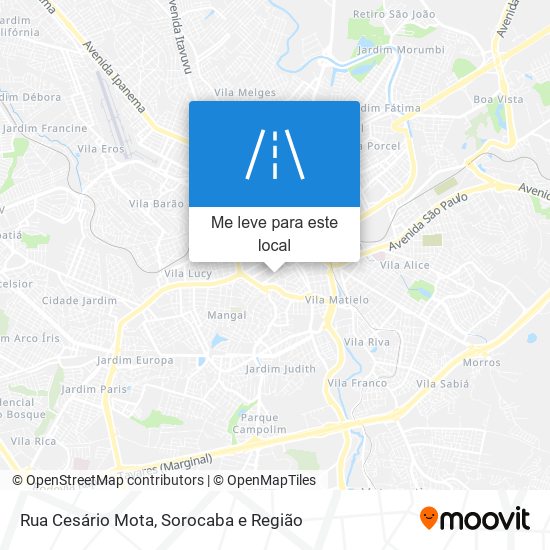 Rua Cesário Mota mapa