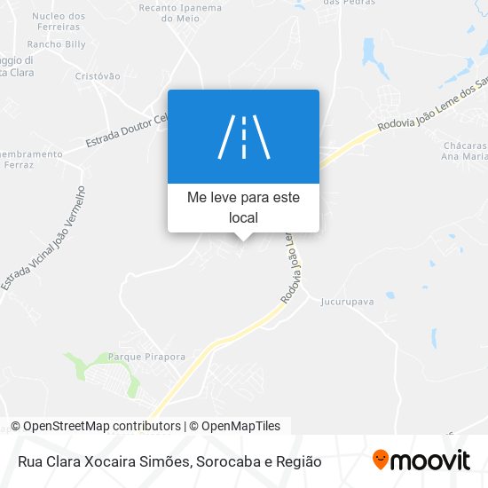 Rua Clara Xocaira Simões mapa