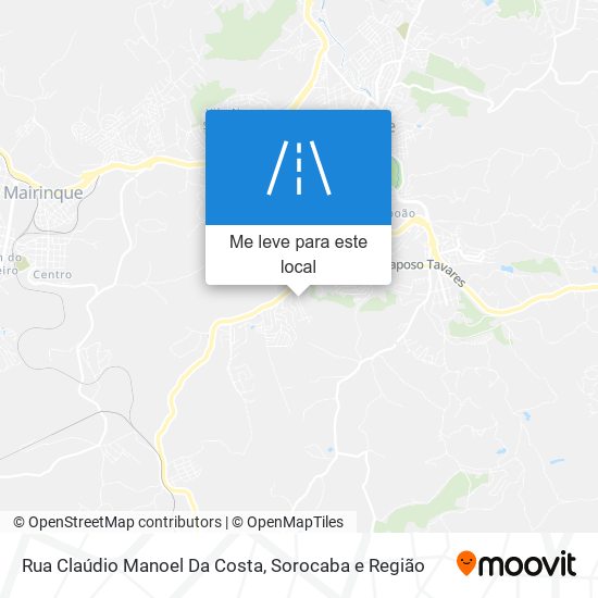 Rua Claúdio Manoel Da Costa mapa