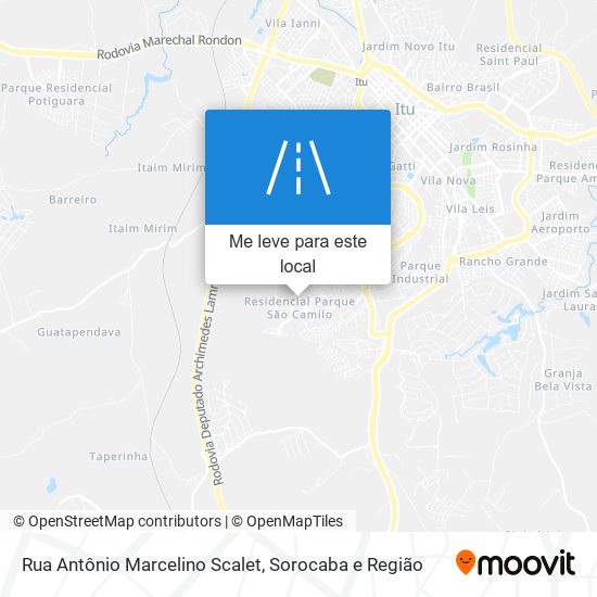 Rua Antônio Marcelino Scalet mapa