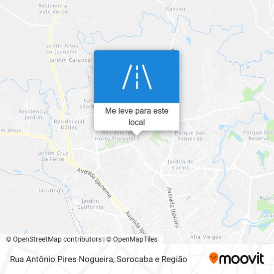 Rua Antônio Pires Nogueira mapa
