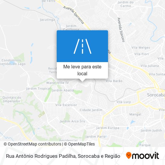 Rua Antônio Rodrigues Padilha mapa