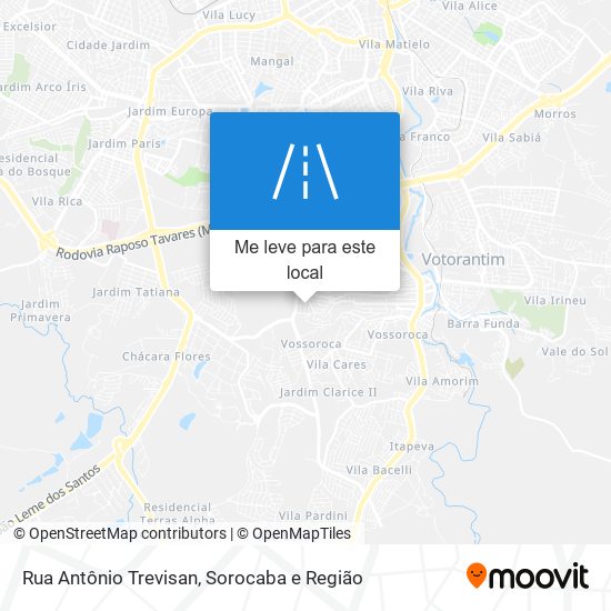 Rua Antônio Trevisan mapa