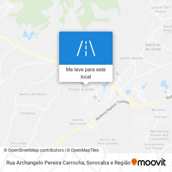 Rua Archangelo Pereira Carrocha mapa