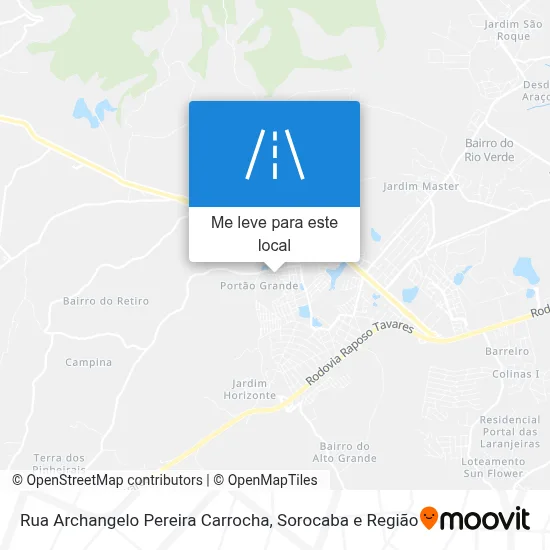 Rua Archangelo Pereira Carrocha mapa