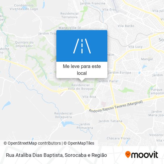 Rua Ataliba Dias Baptista mapa