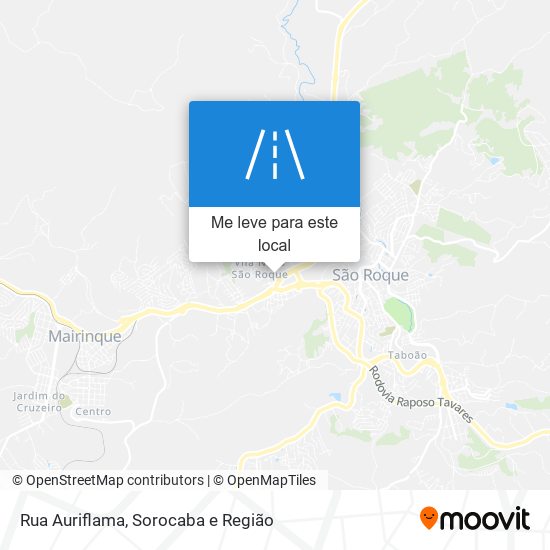 Rua Auriflama mapa