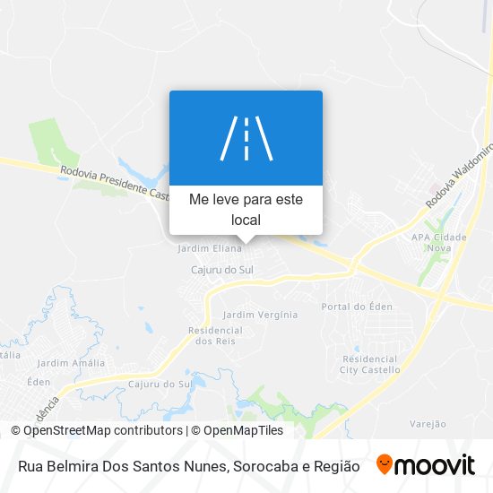 Rua Belmira Dos Santos Nunes mapa