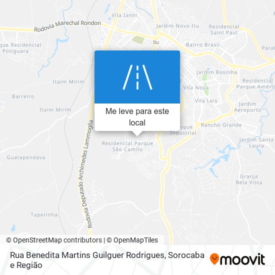 Rua Benedita Martins Guilguer Rodrigues mapa