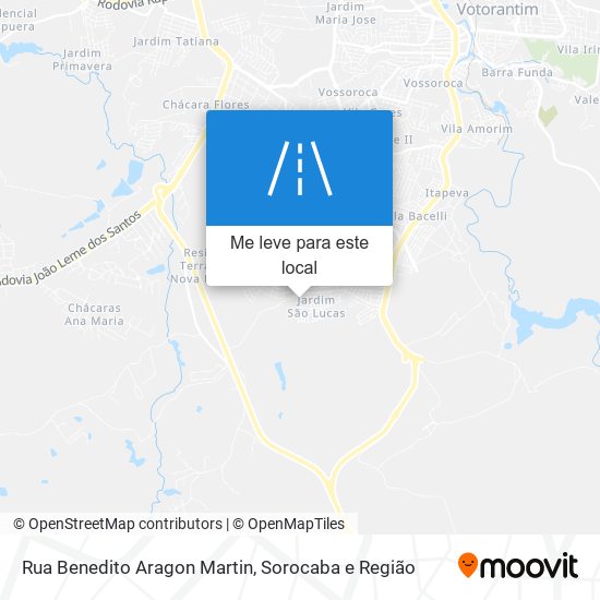 Rua Benedito Aragon Martin mapa