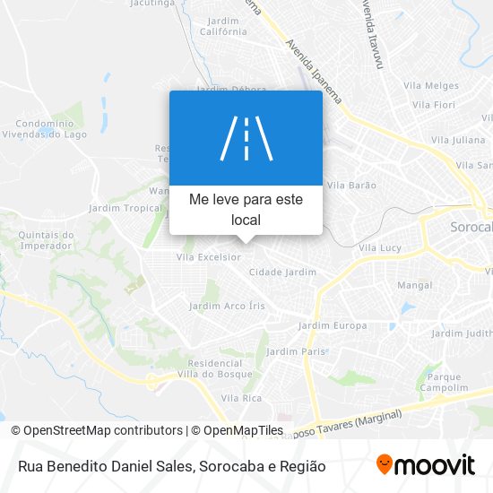 Rua Benedito Daniel Sales mapa
